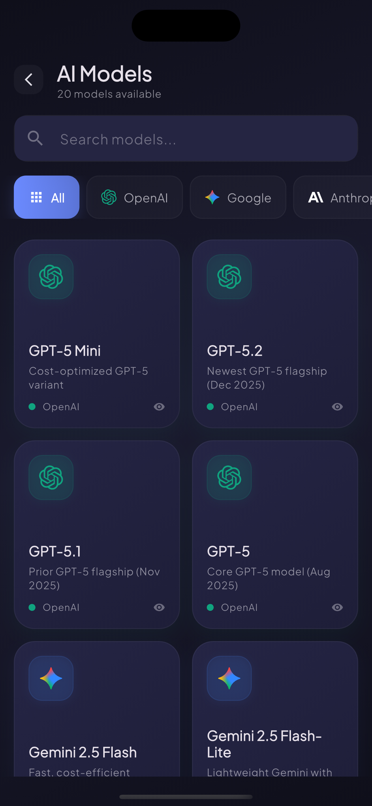 AI model selection with GPT-5.2, Claude, Gemini, Grok and DeepSeek